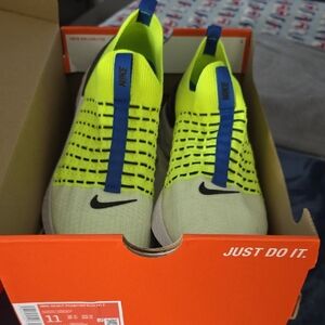 Nike Bright Yellow and Blue Running Shoes